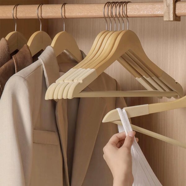 Wooden Hanger with Non-slip Velvet - Image 5