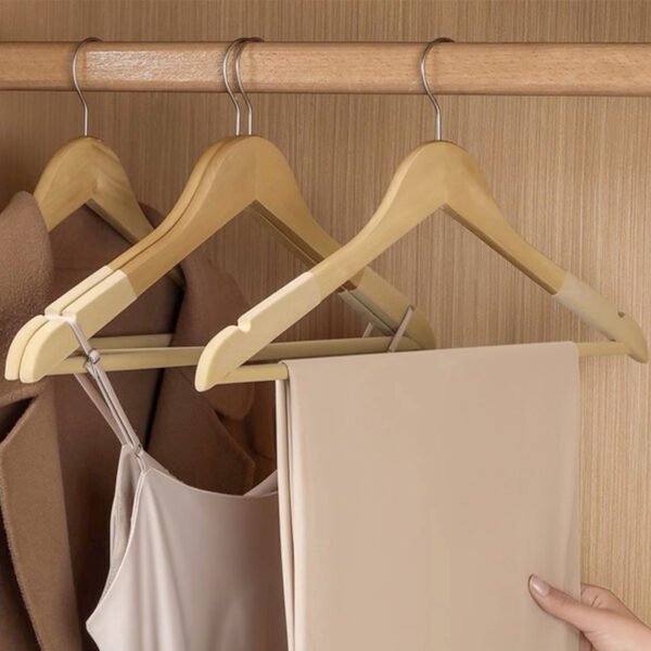 Wooden Hanger with Non-slip Velvet - Image 4