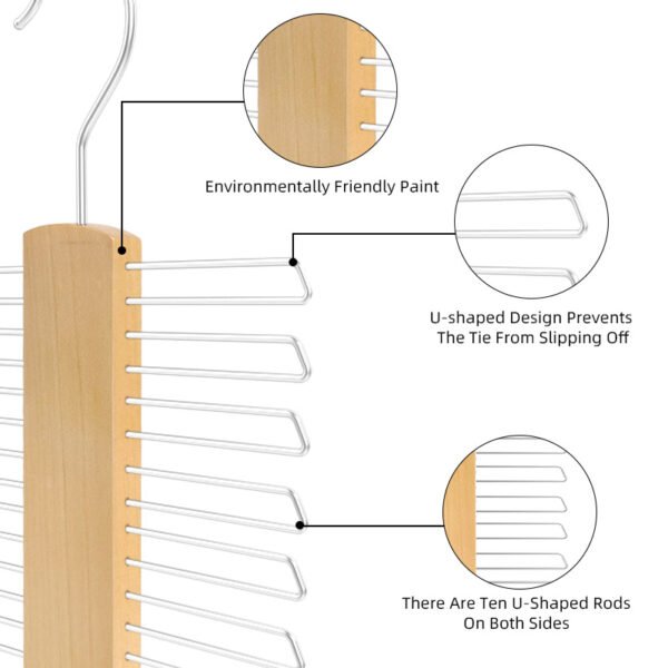 Tie Wooden Hanger - Image 2